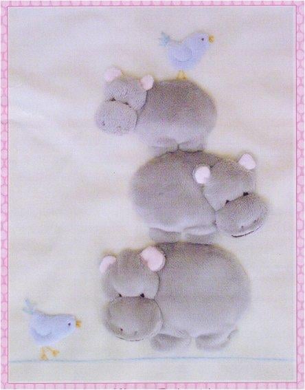 BALANCING HIPPOS  - Windflower Embroidery
