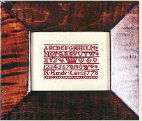 MINIATURE SAMPLER CIRCA 1778 - The Scarlet Letter