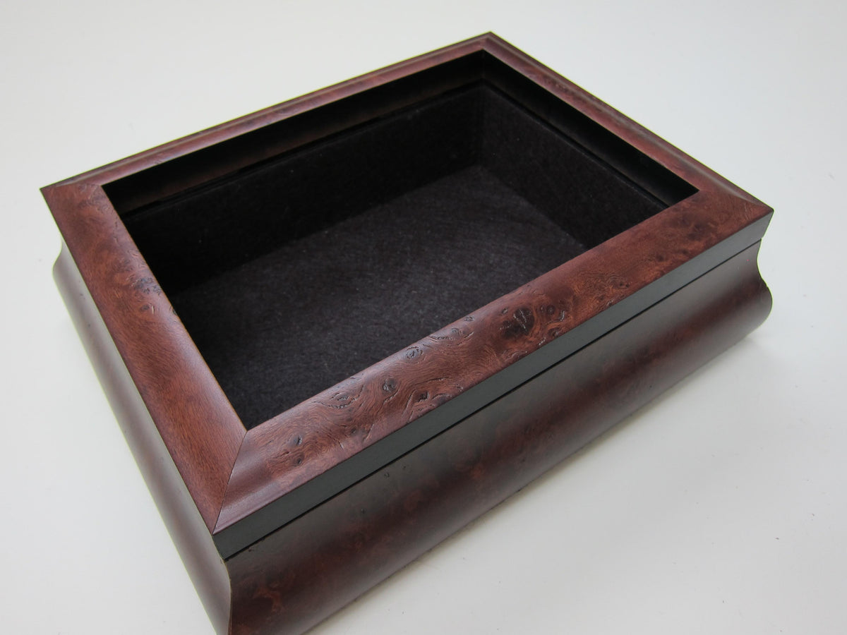 Acorn Box 8 1/4” x 6 1/4” Dark Burl Timber Box - Olde Colonial Designs