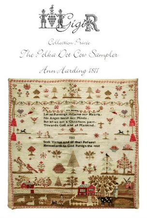 THE POLKA DOT COW SAMPLER  Ann Harding 1811 - Gigi R Designs