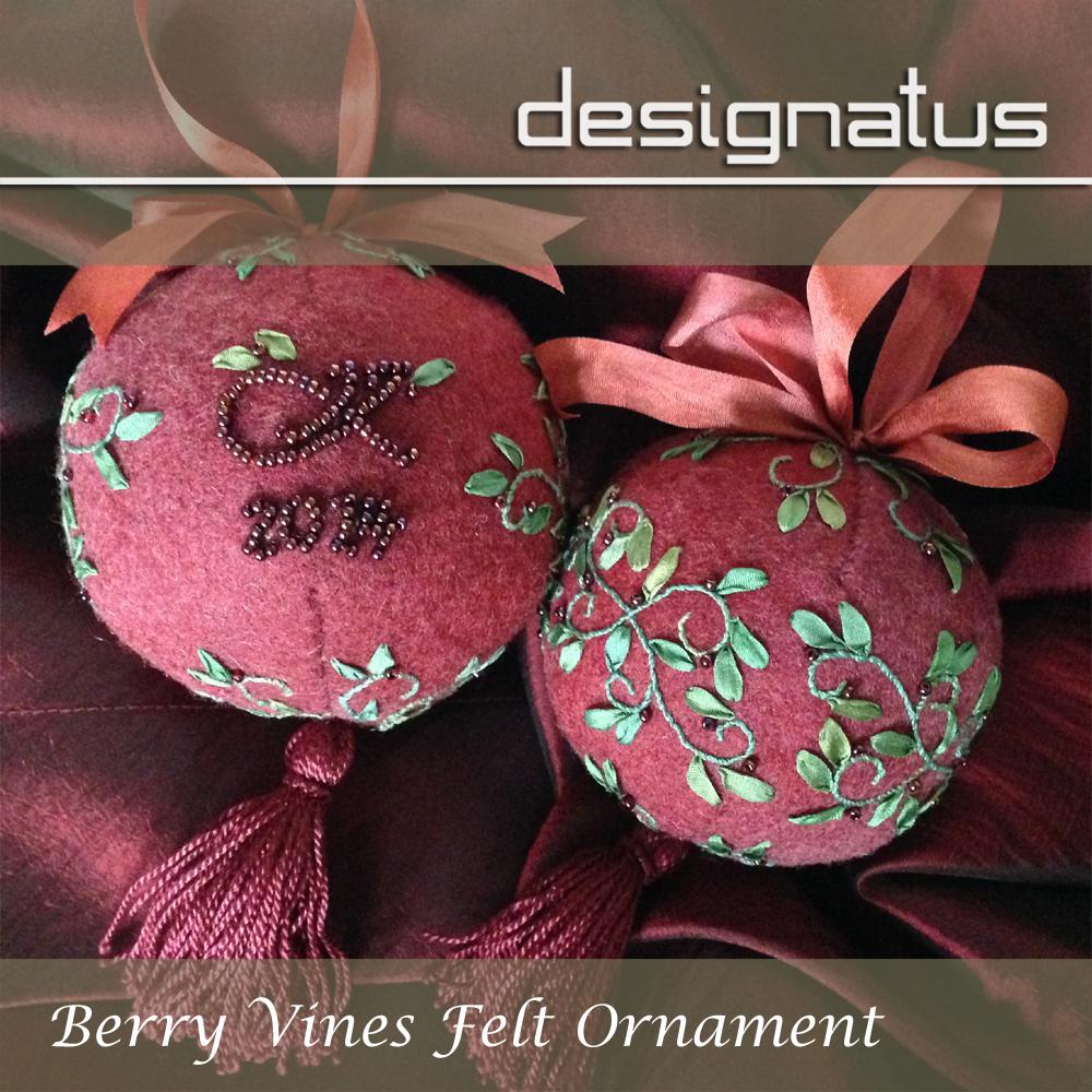 BERRY VINES FELT ORNAMENT - Designatus Designs