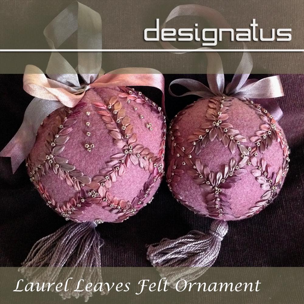 LAUREL LEAVES FELT ORNAMENT - Designatus Designs