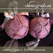 LAUREL LEAVES FELT ORNAMENT - Designatus Designs