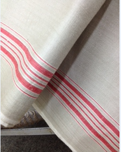 VINTAGE MANGLE CLOTHS - red stripe