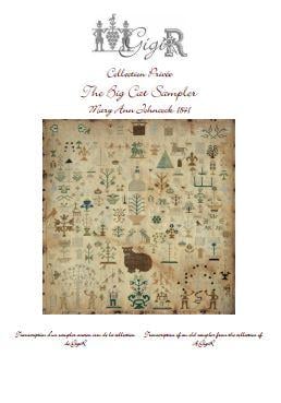 THE BIG CAT SAMPLER MARY ANN JOHNCOCK 1841 - Gigi R Designs