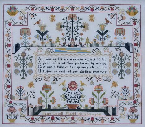 FANNY COVELL c.1790 by Queenstown Sampler Designs