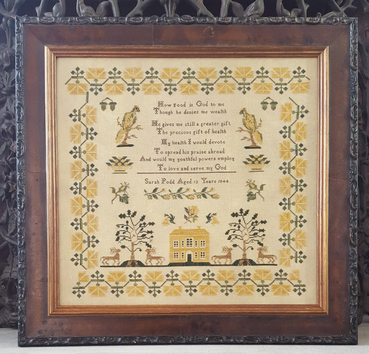 SARAH PODD 1844 - Samplers Not Forgotten