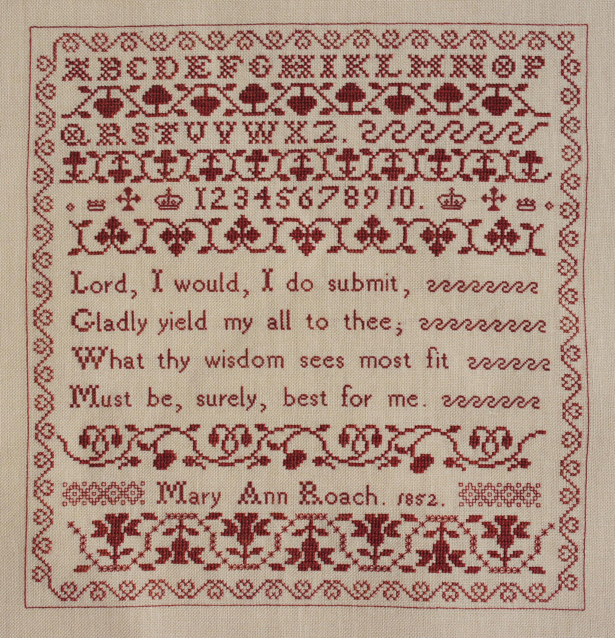 MARY ANN ROACH - TWO SAMPLERS - Sovereign Samplers