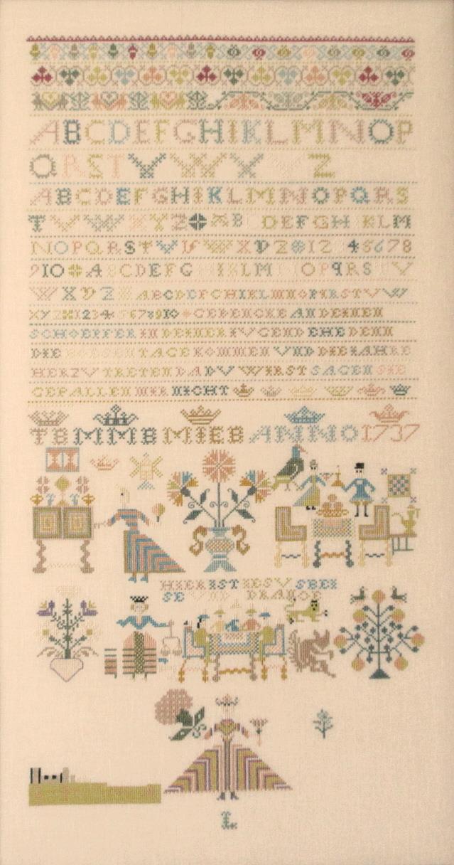 German Saxon 1737 - Queenstown Sampler Designs