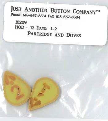 12 DAYS - Partridges and Pears Buttons (1 & 2)