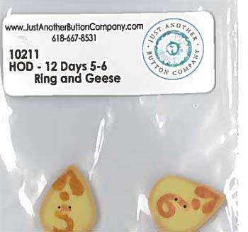 12 DAYS - Rings and Geese Buttons (5 & 6)
