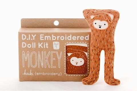 Monkey - Embroidery Kit - Kiriki Press