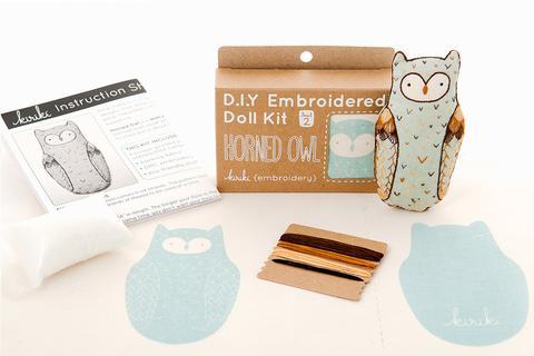 Horned Owl - Embroidery Kit - Kiriki Press