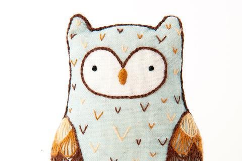 Horned Owl - Embroidery Kit - Kiriki Press