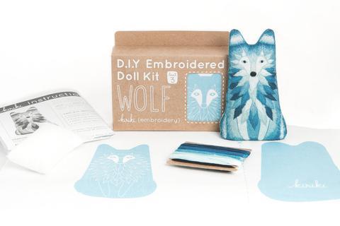 Wolf - Embroidery Kit - Kiriki Press