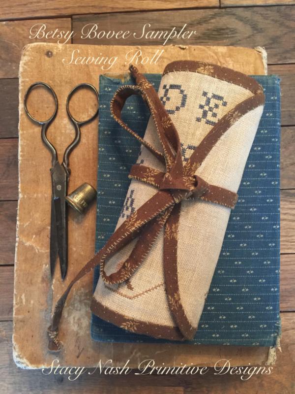 BETSY BOVEE SAMPLER SEWING ROLL - Stacy Nash Designs