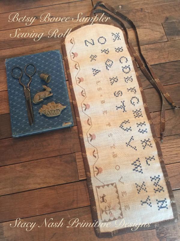 BETSY BOVEE SAMPLER SEWING ROLL - Stacy Nash Designs