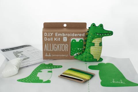 Alligator - Embroidery Kit - Kiriki Press