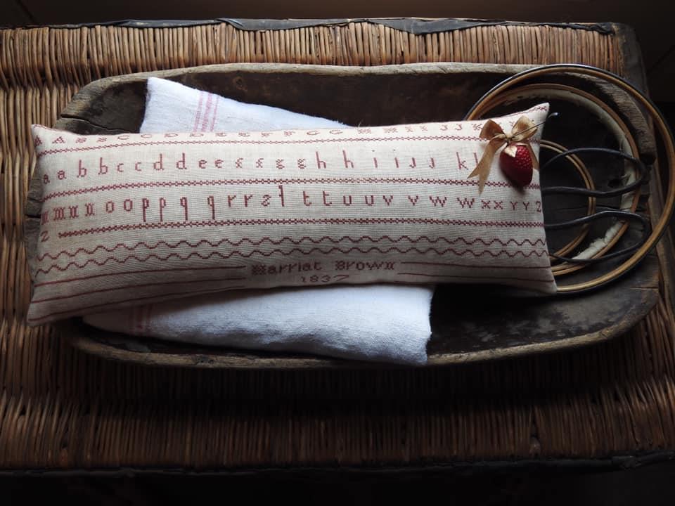 HARRIAT BROWN SAMPLER PINKEEP - Stacy Nash Designs