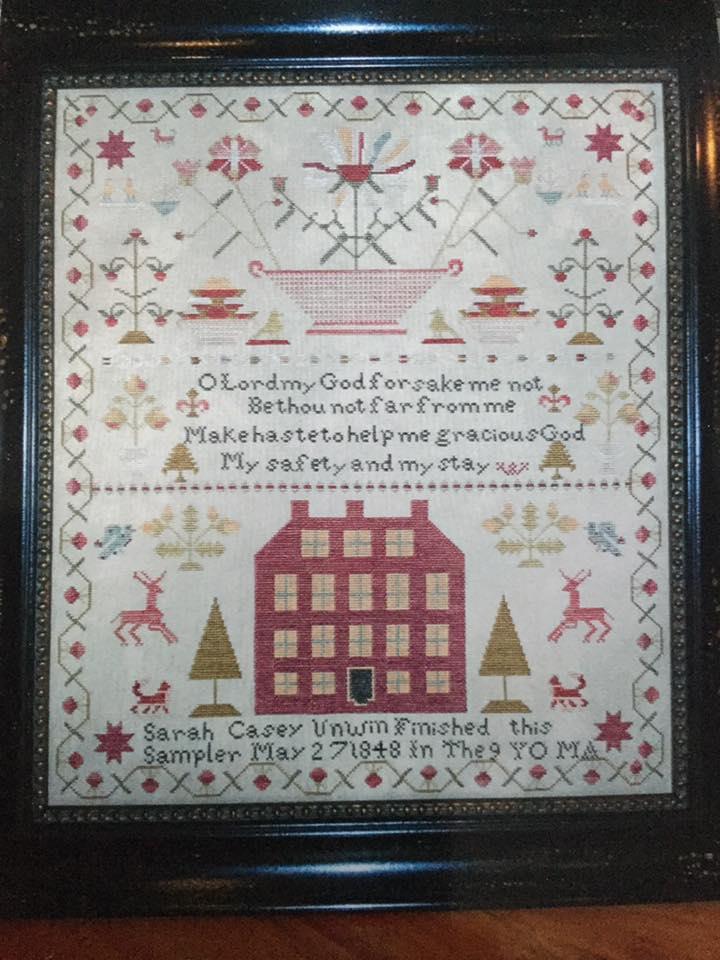 SARAH CASEY UNWIN 1848 SAMPLER - Chessie & Me
