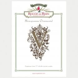 ORNAMENTAL LETTER V - Rouge du Rhin