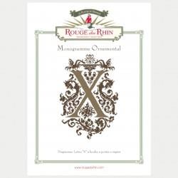 ORNAMENTAL LETTER X - Rouge du Rhin