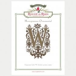 ORNAMENTAL LETTER W - Rouge du Rhin
