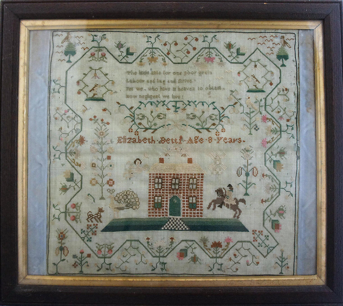 ELIZABETH BETTS Aged 8 Years - Sovereign Samplers