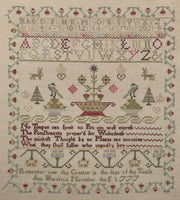 ANN HARRISON 1777 From the collection of Suzy Miller - Sovereign Samplers