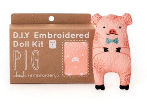 Pig - Embroidery Kit - Kiriki Press