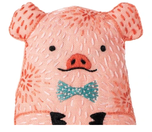 Pig - Embroidery Kit - Kiriki Press