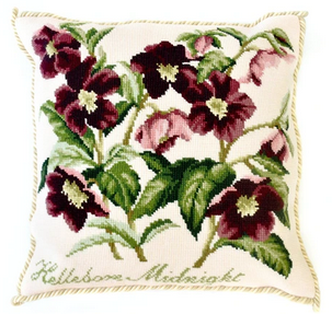 Elizabeth Bradley - Hellebore Midnight - Cream Background