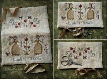 'KINDRED HEARTS'  NEEDLEKEEPER - Scattered Seeds Samplers