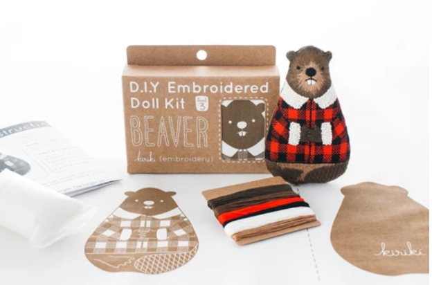 Beaver- Embroidery Kit - Kiriki Press