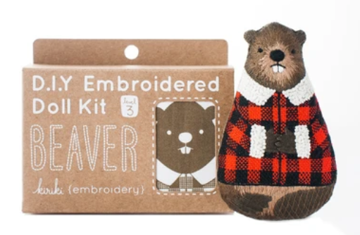 Beaver- Embroidery Kit - Kiriki Press