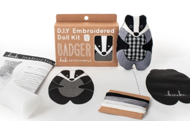 Badger - Embroidery Kit - Kiriki Press