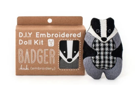 Badger - Embroidery Kit - Kiriki Press