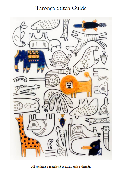 TARONGA - Tea Towel Putty/White - Maya Muse Textiles
