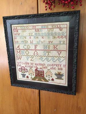 HANNAH COMPERF 1818 SAMPLER - Chessie & Me
