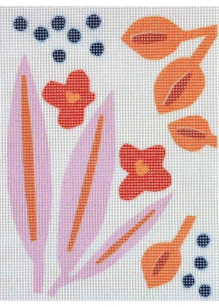 Paper Flowers Beginner Needlepoint Kit
