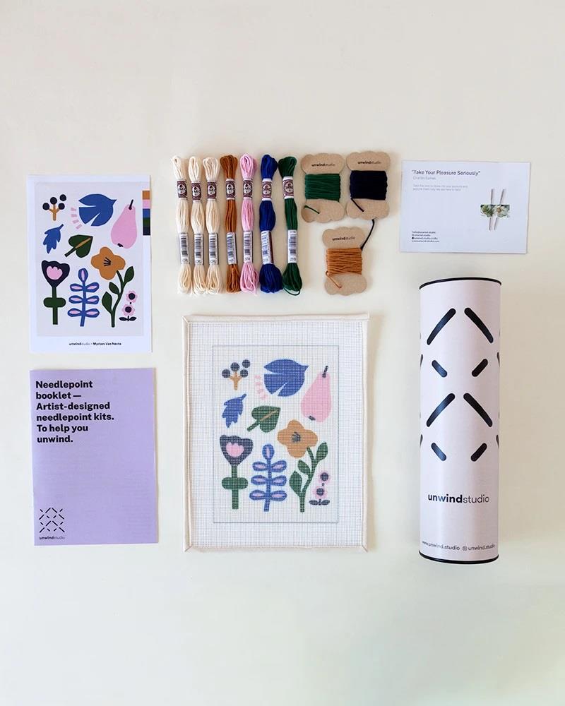 Spring Collage Needlepoint Kit