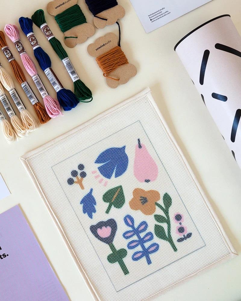 Spring Collage Needlepoint Kit