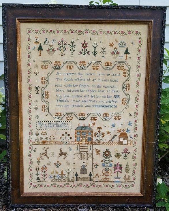 MARY MEADS 1840 - Samplers Not Forgotten