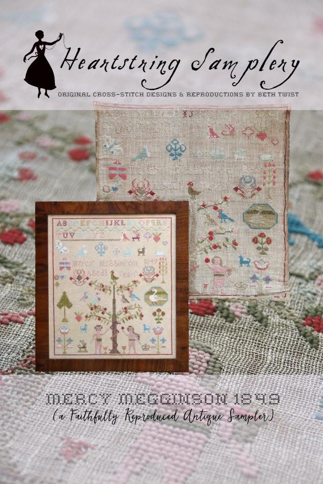 MERCY MEGGINSON 1849 - Heartstring Samplery