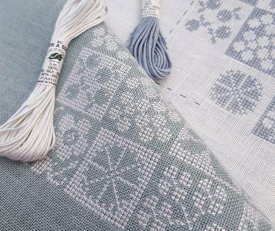FLORAL DUET No. 1 - Antique Samplers and Needlework