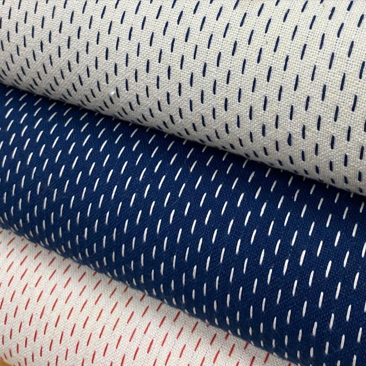 French General Sashiko Indigo with Pearl - Moda Fabrics