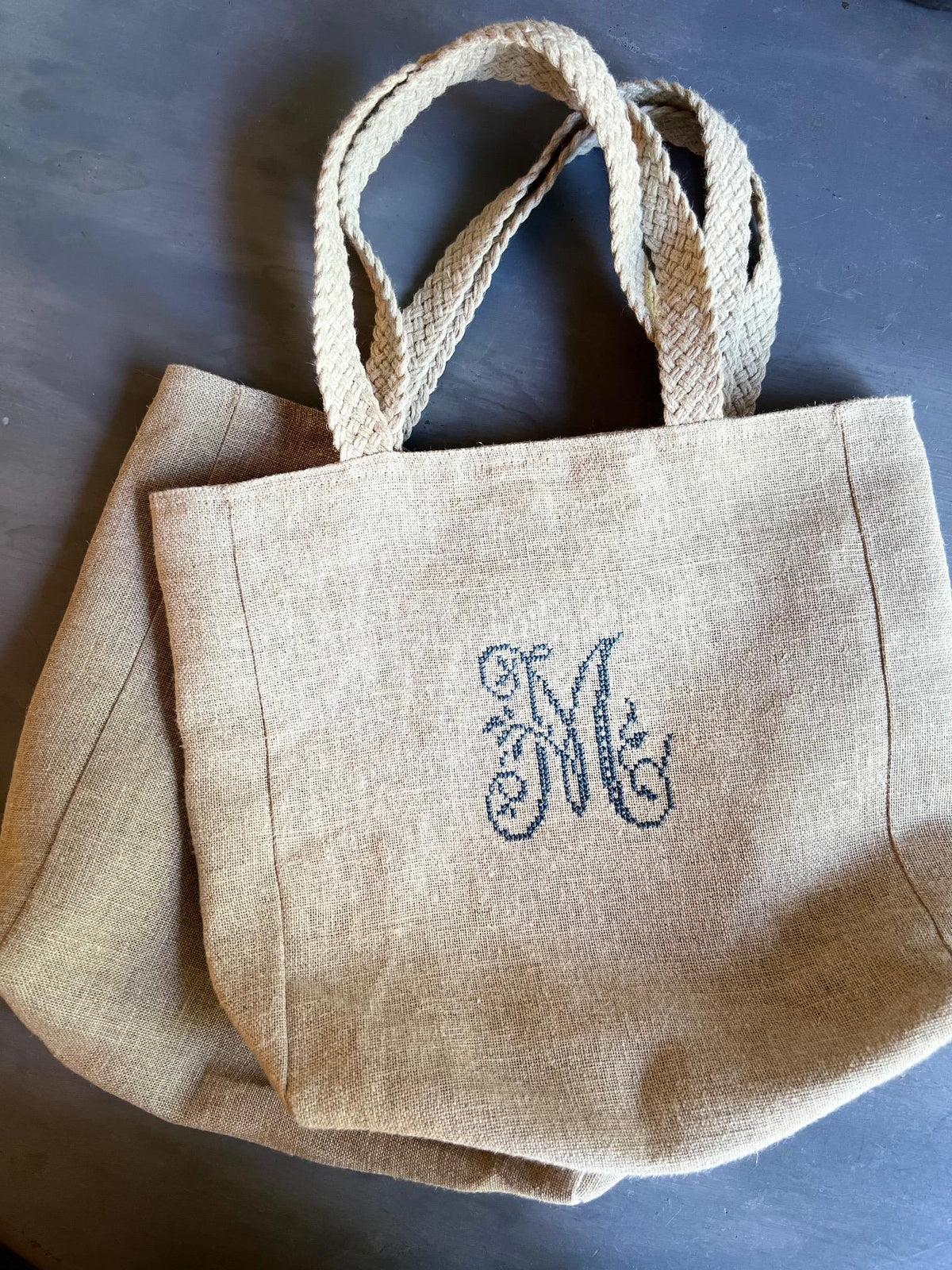 NATURAL LINEN TOTE - 30 Count Linen