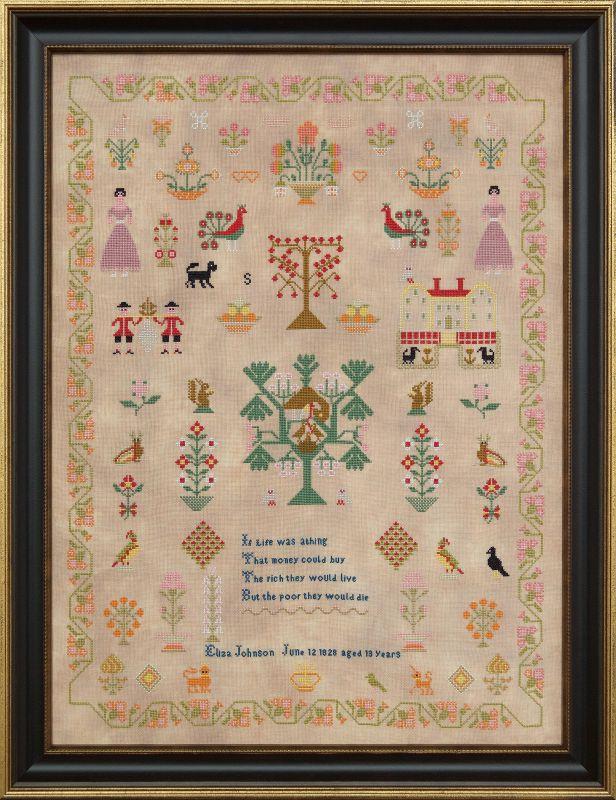 ELIZA JOHNSON 1828 - Hands Across the Sea Samplers