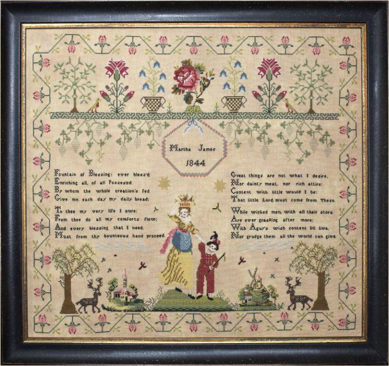 MARTHA JAMES 1844- Hands Across the Sea Samplers