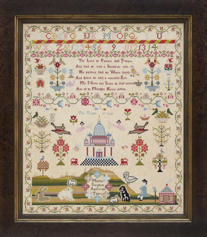 MATILDA SWALLOW 1820 - Hands Across the Sea Samplers